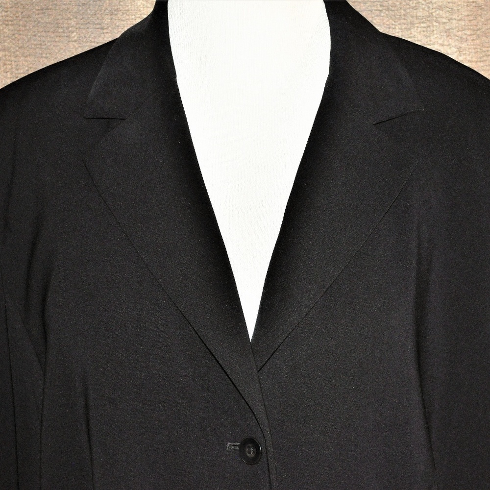 Caslon Black Lined Button Up Blazer Suit Jacket - Picture 2 of 8